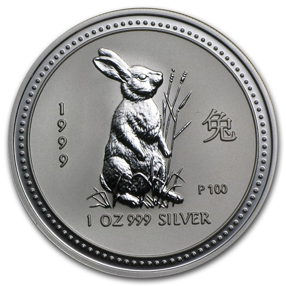 1999 Australia 1 oz Silver Year of the Rabbit BU (Series I) 1999 Australia 1 oz Silver Year of the Rabbit BU (Series I)
